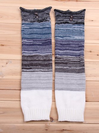 Warm knit leg warmers knee-high socks wool socks