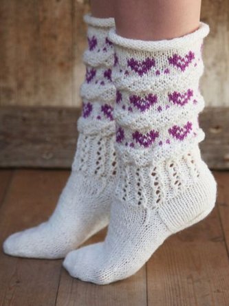 White Fall&Winter knitted Underwear & Socks