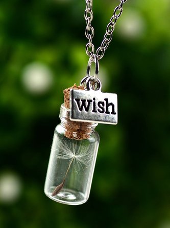 Word Alloy Necklace wish