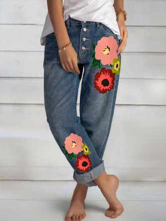 Casual Printed Denim Denim&jeans