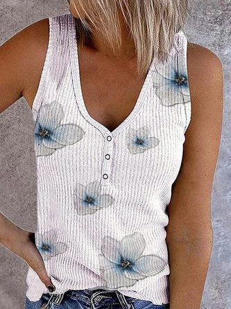 Fit Cotton Casual Floral Tank & Cami