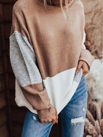 Long Sleeve Simple &Amp; Basic Plain Sweater