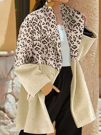 Leopard Casual Loose Acrylic Coat