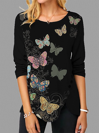 Butterfly Printed shirt & Tunic Top