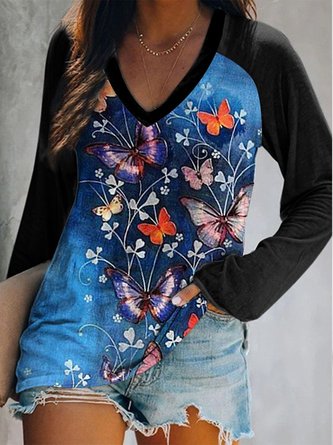 Casual Loosen Butterfly Shirts & Tops