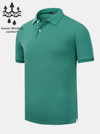 Men's Moisture Wicking Quick Dry Breathable Short Sleeve Polo Shirt