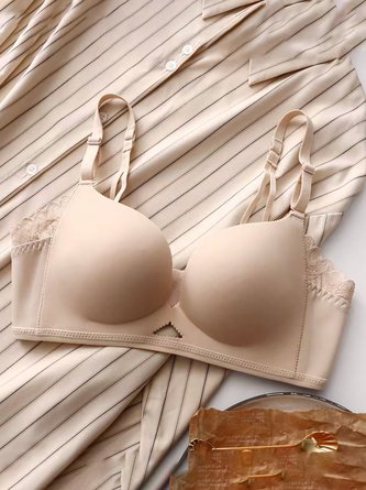 Lace Push Up Breast Reduction Anti-Sagging No Trace Wireless Bra