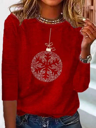 Plus Size Casual Christmas T-Shirt