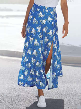 Vacation Disty Floral Loose Skirt