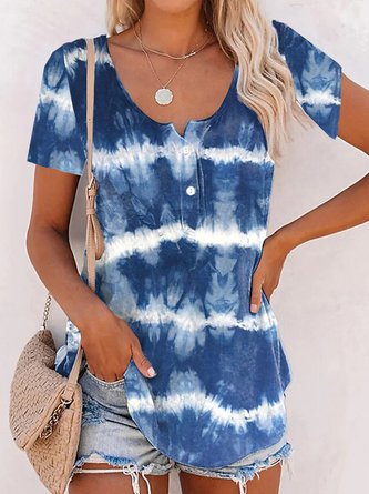 Casual Striped Loose Jersey T-Shirt