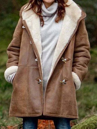 Jacket Casual Long Sleeve Cotton-Blend Hoodie Coat