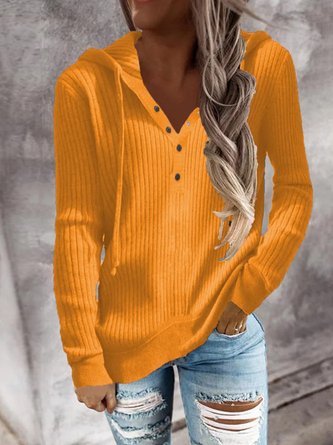 Casual Plain Spring Mid-weight No Elasticity Daily Long sleeve Regular H-Line Tunic T-Shirt for Women