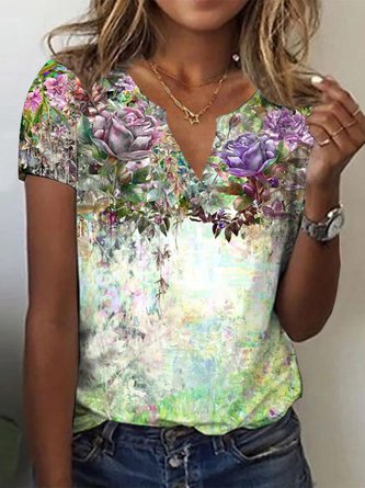 Floral Loose Casual T-Shirt