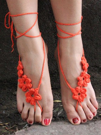 Vacation Crochet Plain Handmade crochet anklet