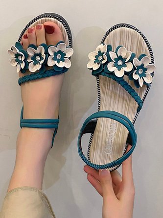 Floral Comfort Soft Sole Resort Bohemian Wedge Sandals