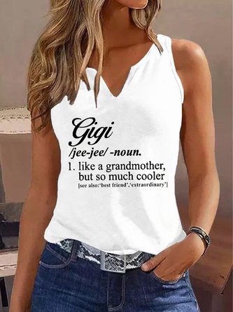 Women's Funny Gigi Like A Grandmother But So Much Cooler Simple casual vest
