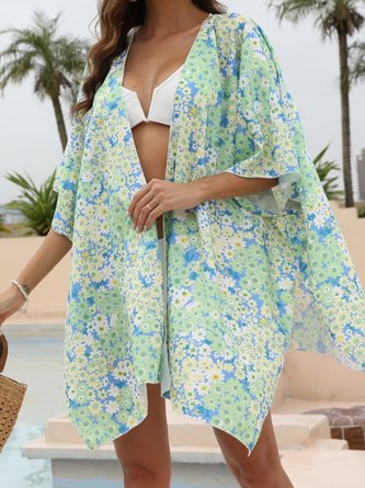 Floral Printing Vacation Coverup