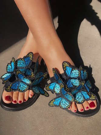 Women Summer 3D Butterfly Vacation Sandals