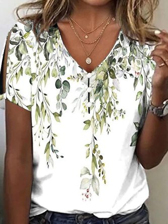 Floral Printed Loose Casual Blouse