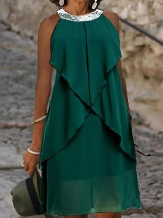 Casual Halter Dress With No Belt