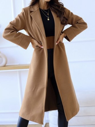 Plain Casual Others Loose Coat