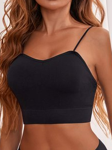 Knitted Plain Casual Sports Bra