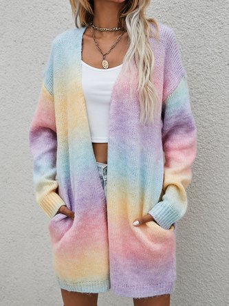 Women Ombre Long Sleeve Comfy Casual Cardigan