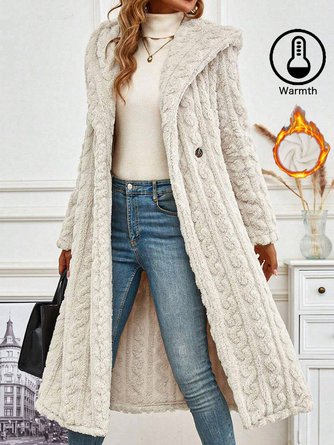 Women's Plain Fleece Loose Teddy Jacket