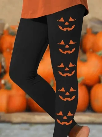 Casual Halloween Long Leggings - Image 2