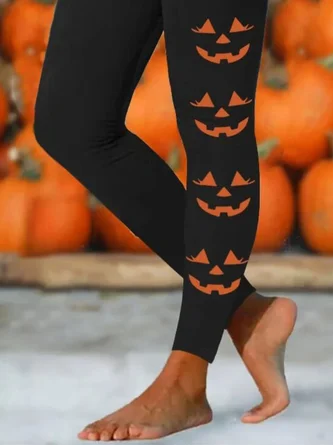 Casual Halloween Long Leggings - Image 3
