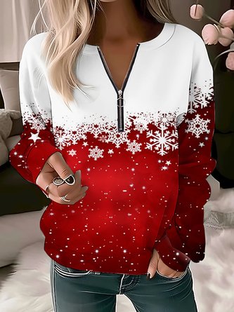 Vintage Crew Neck Snowflake Sweatshirt Printing 1 Vintage Crew Neck Snowflake Sweatshirt Printing