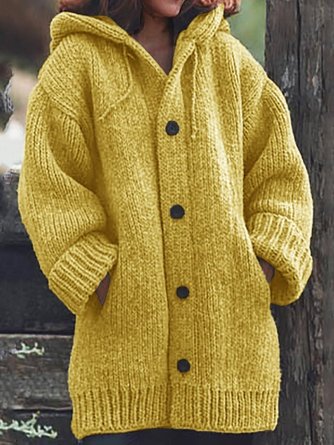 Women Knitted Plain Long Sleeve Comfy Casual Cardigan - Image 7