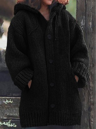 Women Knitted Plain Long Sleeve Comfy Casual Cardigan - Image 4