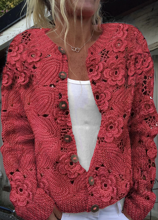MAPLE LEAF CREW NECK LONG SLEEVE PULLOVER SWEATER