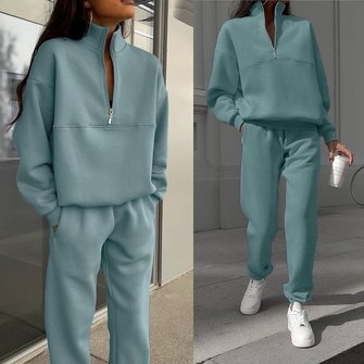 Women's Plain Daily Going Out Two Piece Set Long Sleeve Casual Spring/Fall Top With Pants Matching Set - Image 10