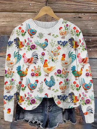 Casual Crew Neck Turkey Sweatshirt - Image 3