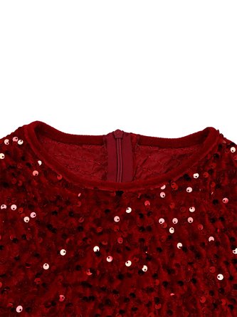 Women Geometric Spring/Fall Dress Crew Neck Long Sleeve A-Line Dress - Image 10