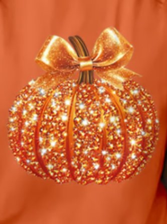 Vintage Halloween Pumpkin Print Crew Neck Short Sleeve T-shirt - Image 3