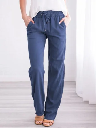 Women Plain Long Pants Casual Spring/Fall Trousers - Image 10