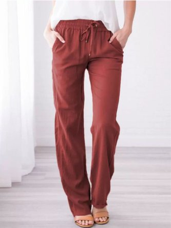 Women Plain Long Pants Casual Spring/Fall Trousers - Image 6