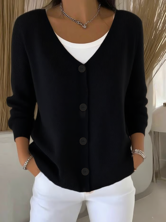 Women Plain Long Sleeve Comfy Casual Cardigan - Image 6