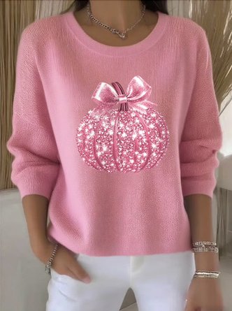 Women Cotton Plain Long Sleeve Comfy Vintage Sweater - Image 2