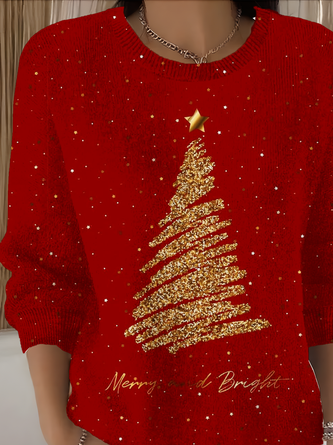 Women Christmas Long Sleeve Comfy Vintage Sweater - Image 2