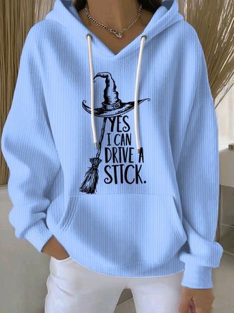 Vintage Hooded Halloween Hat Art Print Comfy Loose Hoodie - Image 3