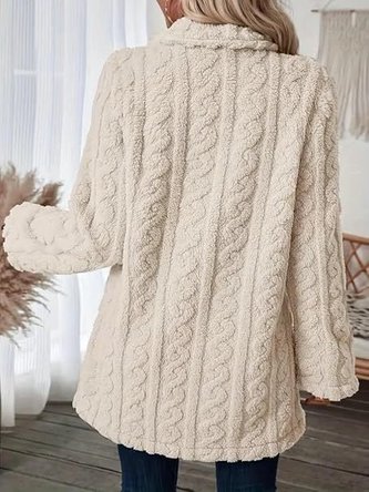 Women Winter Outerwear Casual Plain Long Sleeve Jacket 2 Women Winter Outerwear Casual Plain Long Sleeve Jacket - Image 2