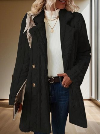 Women Winter Outerwear Casual Plain Long Sleeve Jacket 6 Women Winter Outerwear Casual Plain Long Sleeve Jacket - Image 6