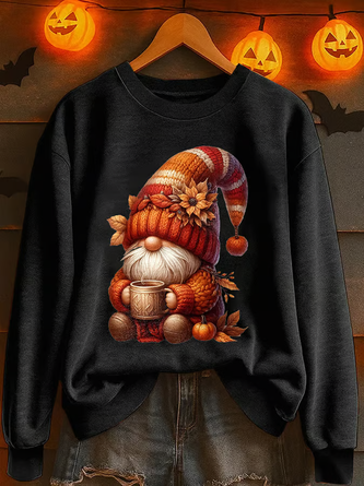 Casual Crew Neck Maple Leaf Sweatshirt Printing 3 Casual Crew Neck Maple Leaf Sweatshirt Printing - Image 3