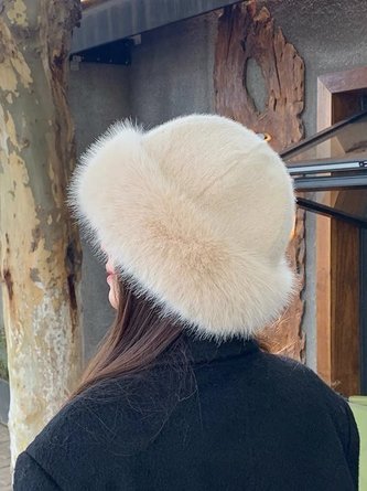 Plush Mongolian Hat For Women Thickened Autumn And Winter Windproof Cold-proof Warm Basin Hat Imitation Mink Fur Earmuffs Fisherman Hat 3 Plush Mongolian Hat For Women Thickened Autumn And Winter Windproof Cold-proof Warm Basin Hat Imitation Mink Fur Earmuffs Fisherman Hat - Image 3