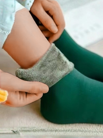 Women's Warm Heat-retaining And Cold-resistant Snow Socks -20°c Fleece-lined Thickened Floor Socks Autumn And Winter Cold-proof Self-heating Flesh-colored Mid-calf Socks - Image 8