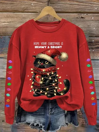 Vintage Crew Neck Christmas Sweatshirt 1 Vintage Crew Neck Christmas Sweatshirt